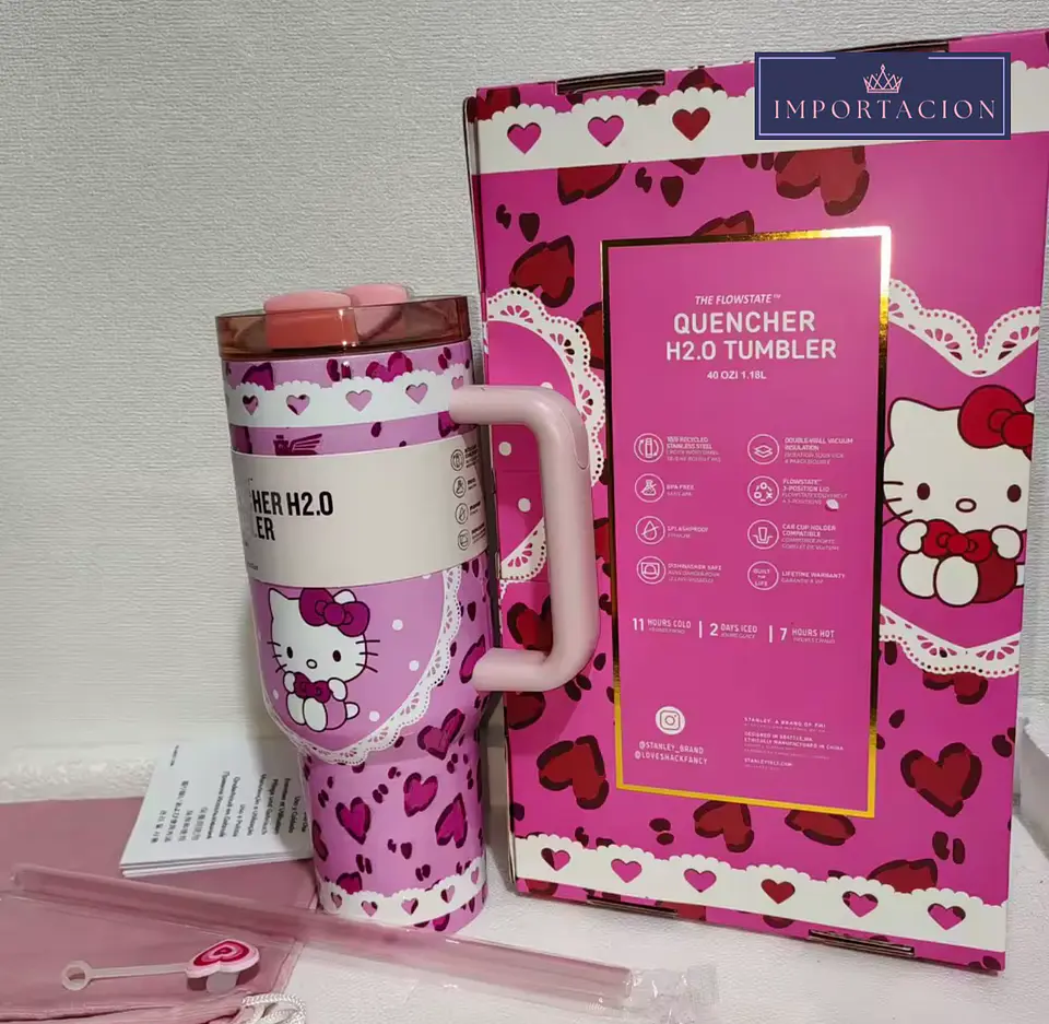 Preventa Termo Hello Kitty Ed. San Valentin Brilla en la Oscuridad 4