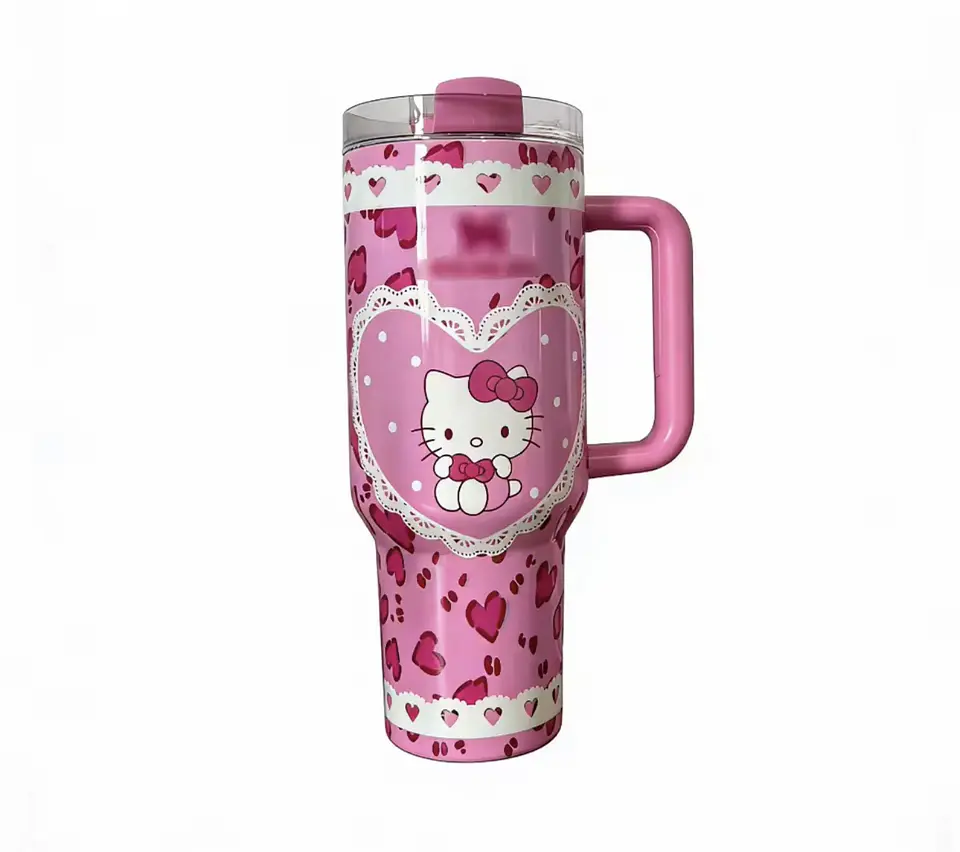 Preventa Termo Hello Kitty Ed. San Valentin Brilla en la Oscuridad 5