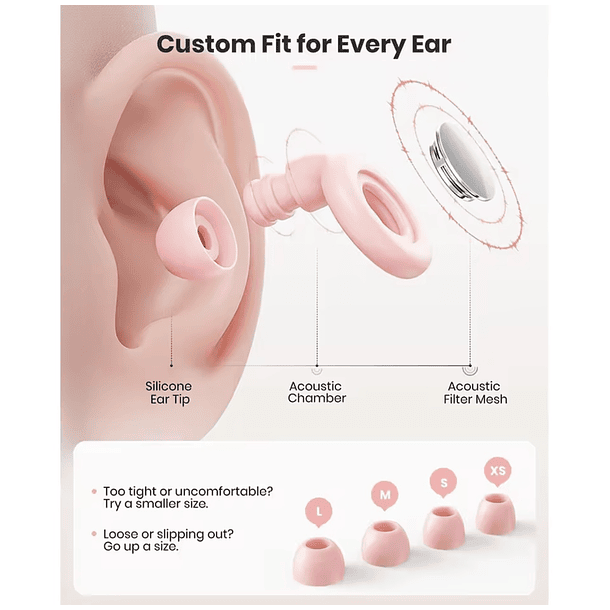 Preventa Tapones Oidos Dormir Silicona Reduccion Ruido 30 Db 14
