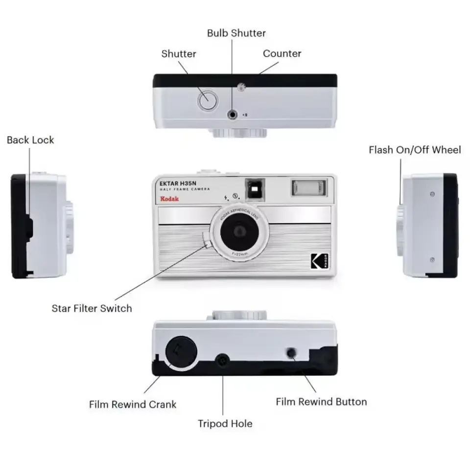 Preventa Cámara Kodak Vintage Ektar H35n Half Frame 3