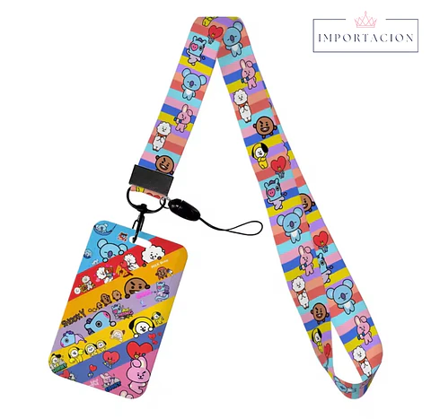Preventa Portacredencial Vertical + Lanyard BT21