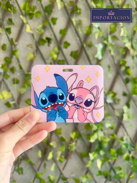 Preventa Portacredencial Horizontal + Lanyard Stitch Y Angel