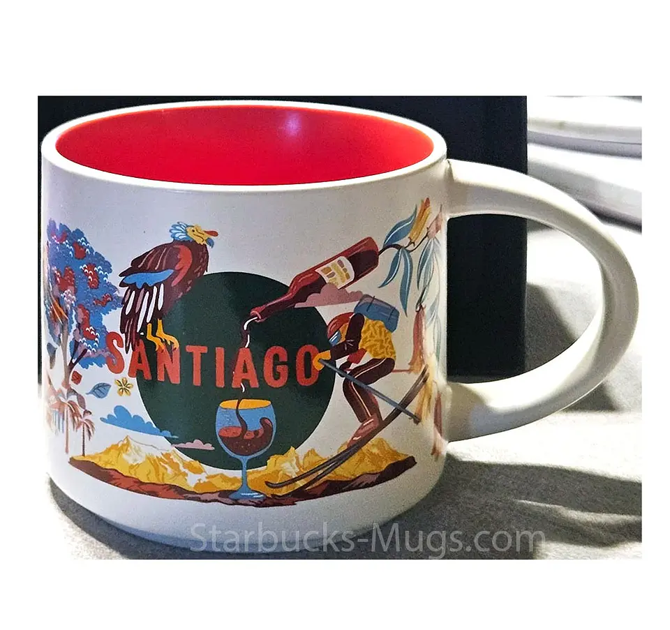 Taza Starbucks Chile y Santiago 2026 414ml  4
