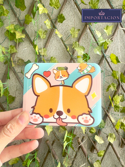 Preventa Portacredencial Horizontal + Lanyard Corgi