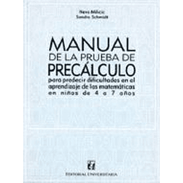 Manual De La Prueba De Precalculo (Matematicas 4-7 Años)