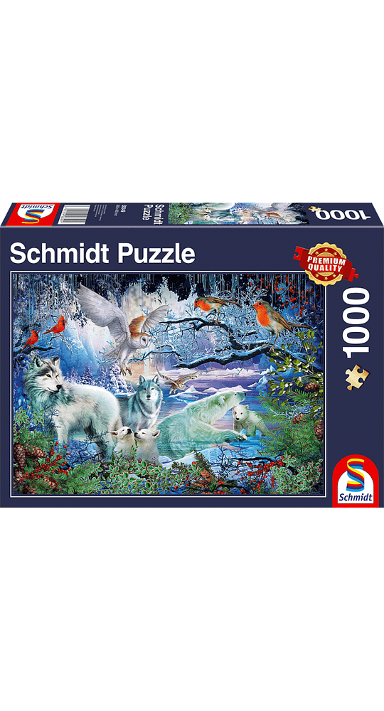 Puzzle Lobos En Invierno 1000 Piezas