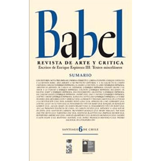 Babel 6 Revista De Arte Y Critica