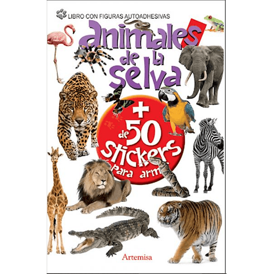 Animales De La Selva Mas De 50 Stickers Para Armar