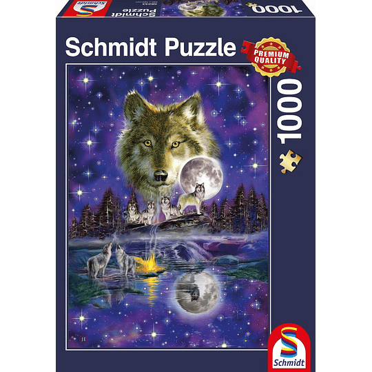 Puzzle Lobo Y La Luna 1000 Piezas