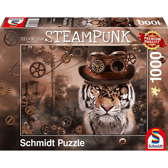 Puzzle Tigre Steampunk 1000 Piezas