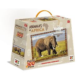 Puzzle Animales De Africa 100 Piezas Elefante