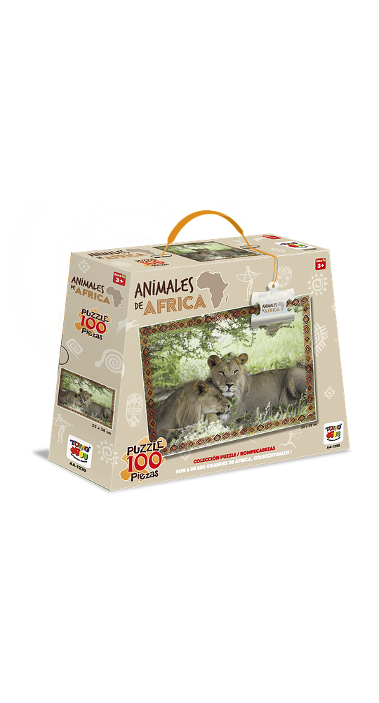 Puzzle Animales De Africa 100 Piezas Leon