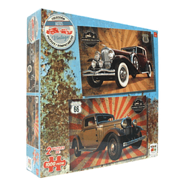 Puzzle  1000 Piezas  Autos Vintage  2  (Incluye 2 Puzzles)