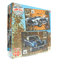 Puzzle  1000 Piezas  Autos Vintage  5  (Incluye 2 Puzzles)