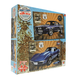 Puzzle  1000 Piezas  Autos Vintage  6  (Incluye 2 Puzzles)