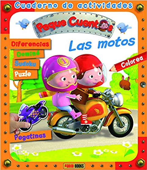 Cuaderno De Actividades Peque Cuentos. Las Motos