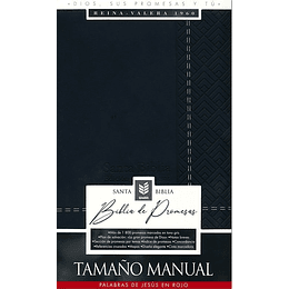 Biblia De Promesas Rvr-1960 Tamaño Manual Letra Grande Con Indice Cierre Negra