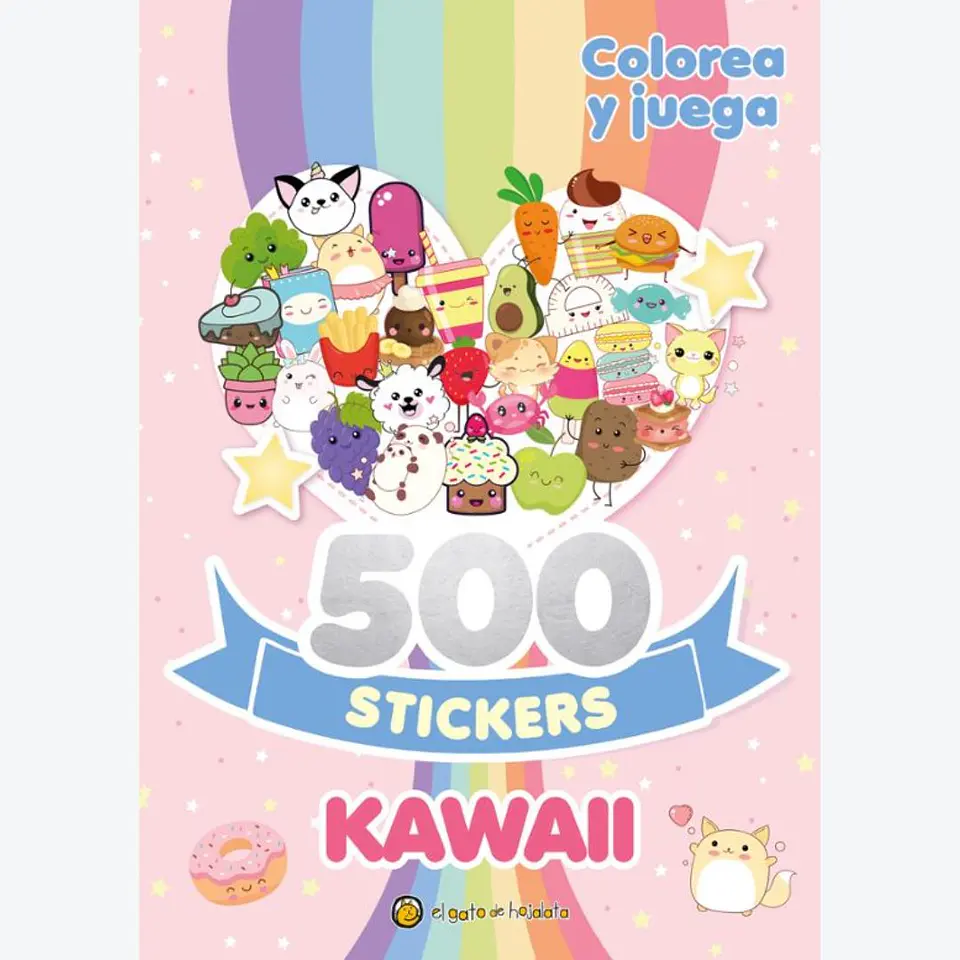 Colorea Y Juega 500 Stickers Kawaii 1