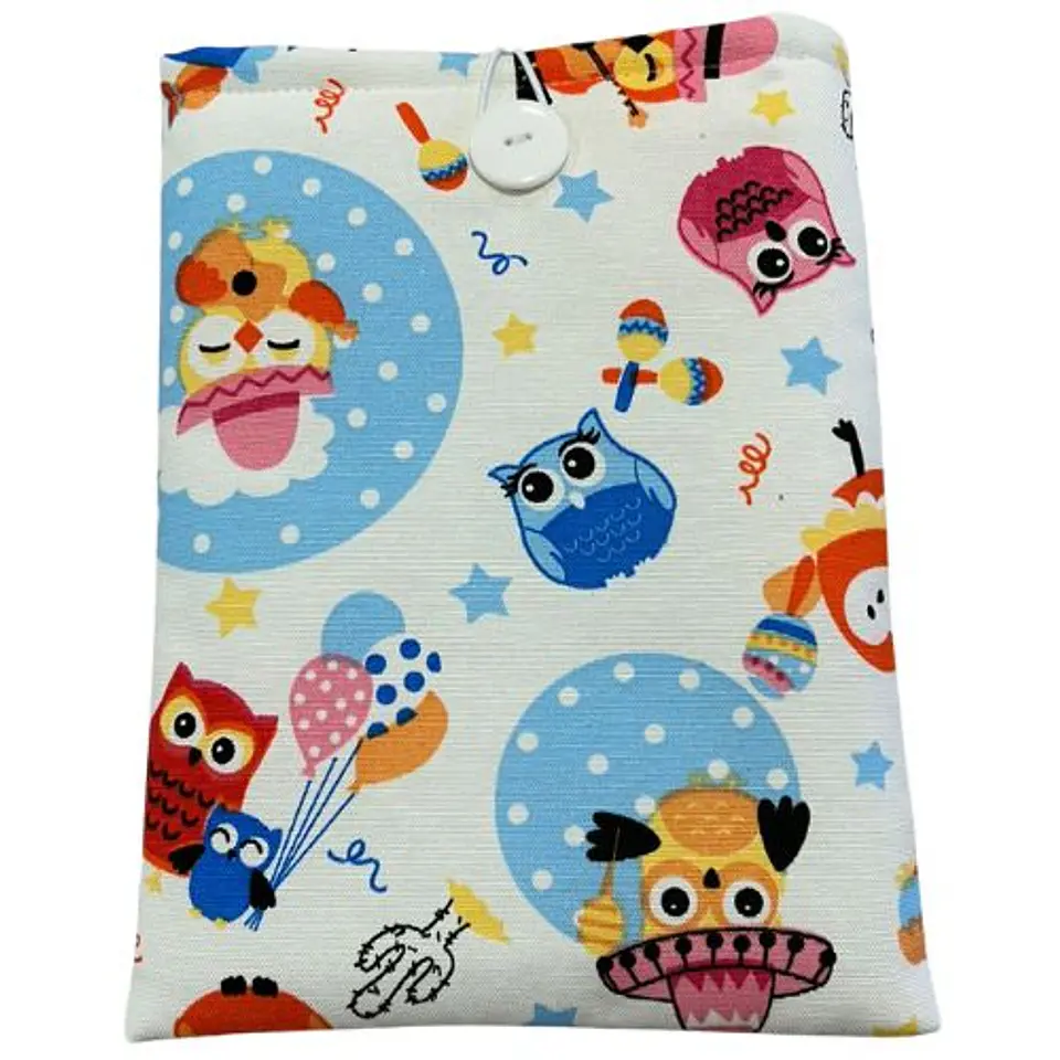 Funda De Tela Para Libros Diseño Buhos 1