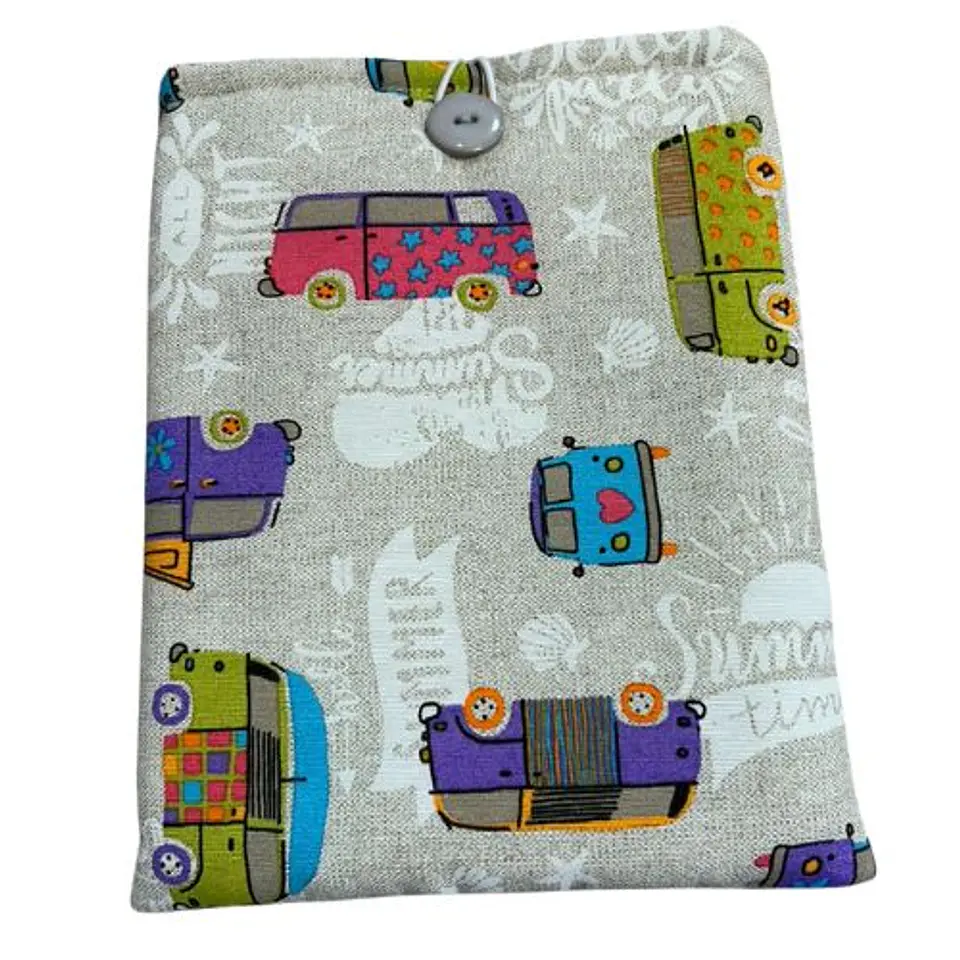 Funda De Tela Para Libros Diseño Combi 1