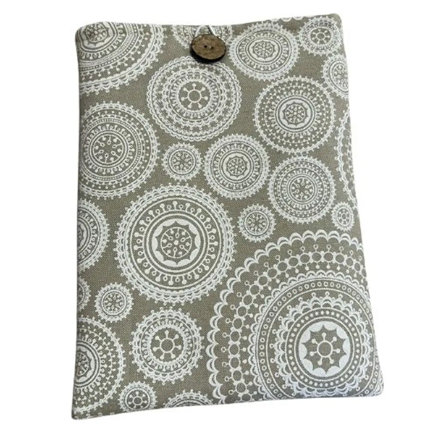 Funda De Tela Para Libros Diseño Gris Y Blanco 1