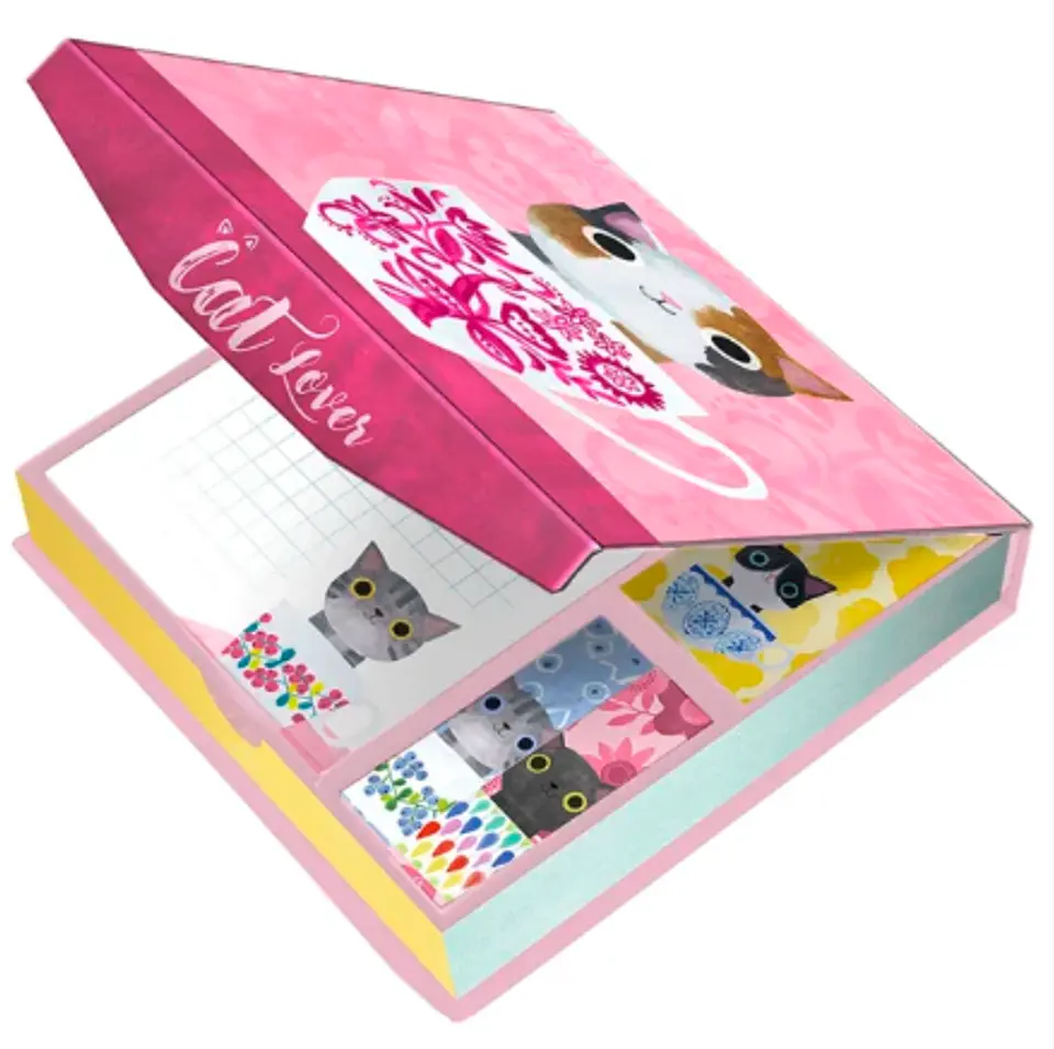 Caja De Notas Y Banderitas Autoadhesivas Cat Lovers 1