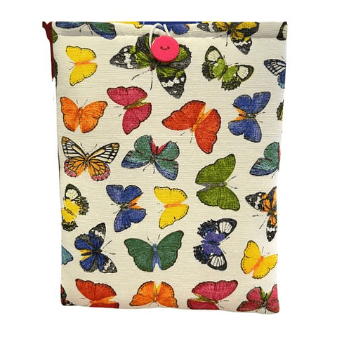 Funda De Tela Para Libros Diseño Mariposas