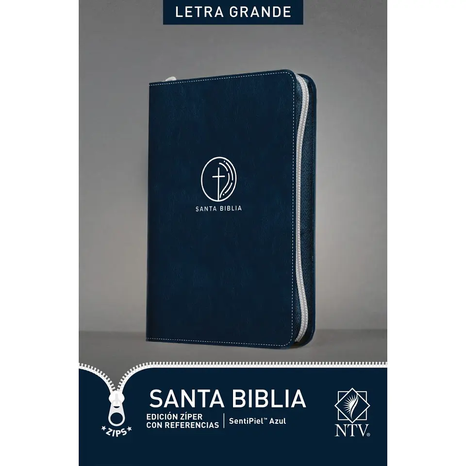 Biblia Ntv Letra Grande Con Cierre Edicion Ziper Con Referencias 1