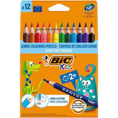 Bic Colores Jumbo 12 Lapices 