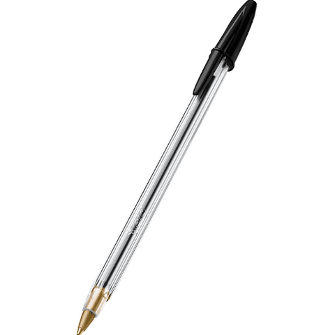 Bic Lapiz Pasta Cristal Negro Clasico