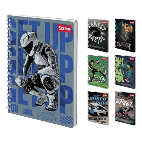 Scribe Cuaderno Mediano Masculino 100 Hojas