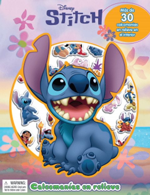 Disney Stitch Calcomanias En Relieve