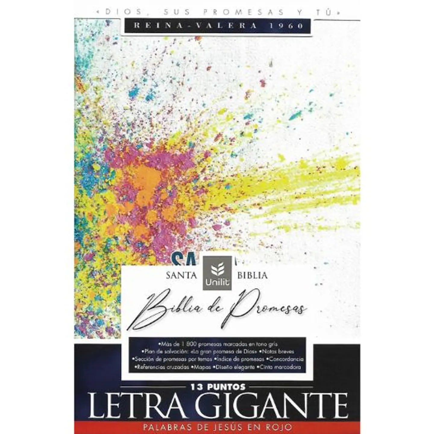 Biblia Edicion De Promesas Reina Valera 1960 Letra Gigante Con Cierre 1