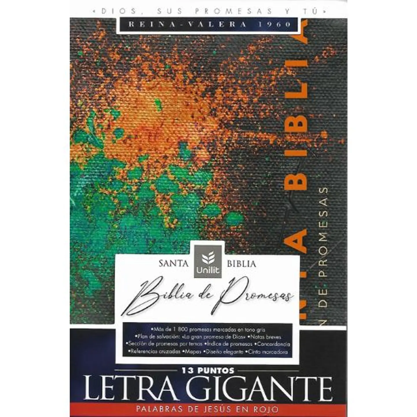 Biblia Edición De Promesas Reina Valera 1960 Letra Gigante Con Cierre 1