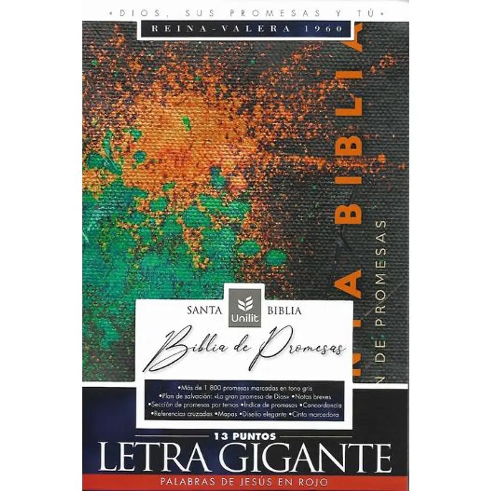 Biblia Edición De Promesas Reina Valera 1960 Letra Gigante Con Cierre 1