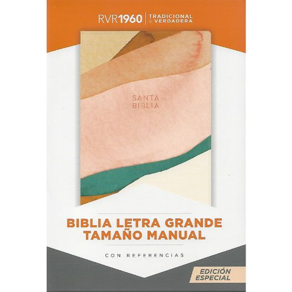 Biblia Rvr1960 Letra Grande Tamaño Manual Con Indice Y Cierre Acuarela 1