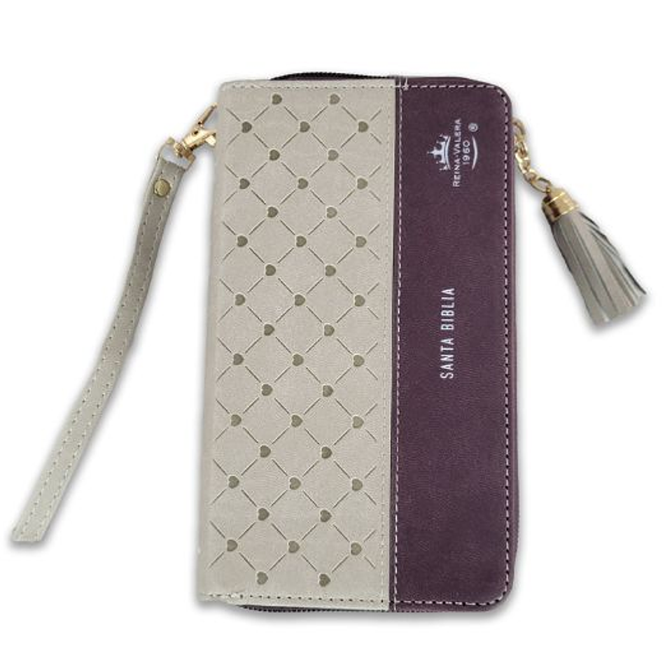 Biblia Rvr1960 Compacta Con Cierre - Edicion Chequera Crema Café 1