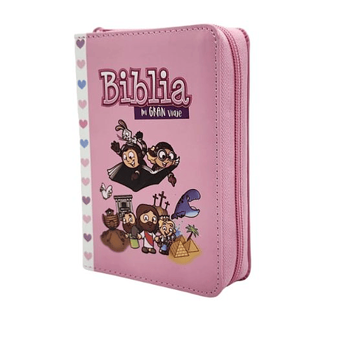 Biblia Reina Valera 1960 Mi Gran Viaje Rosa Con Cierre