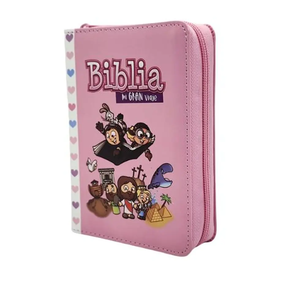 Biblia Reina Valera 1960 Mi Gran Viaje Rosa Con Cierre 1