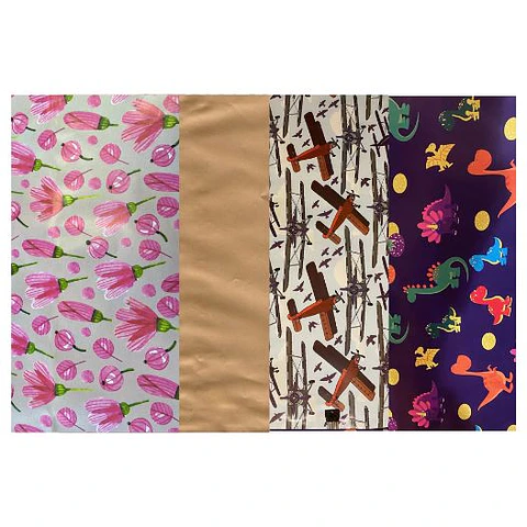 Sobre Regalo 30x40cms Grande (Dorado, Tulipanes, Rosada, Aviones, Dinosaurios)