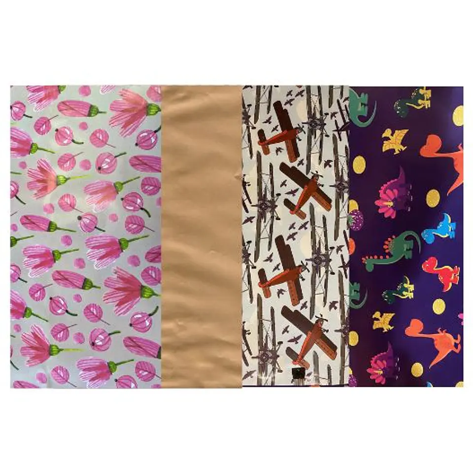 Sobre Regalo 30x40cms Grande (Dorado, Tulipanes, Rosada, Aviones, Dinosaurios) 1