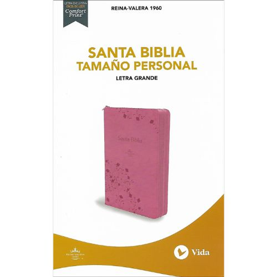 Biblia Reina Valera 1960 Tamaño Personal Letra Grande Con Indice Y Cierre 1