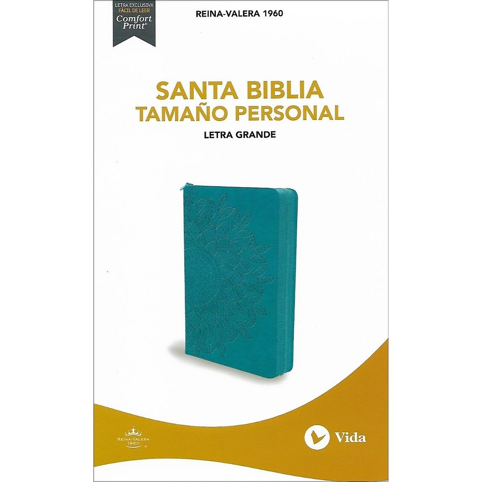 Biblia Reina Valera 1960 Tamaño Personal Letra Grande Con Indice Y Cierre 1