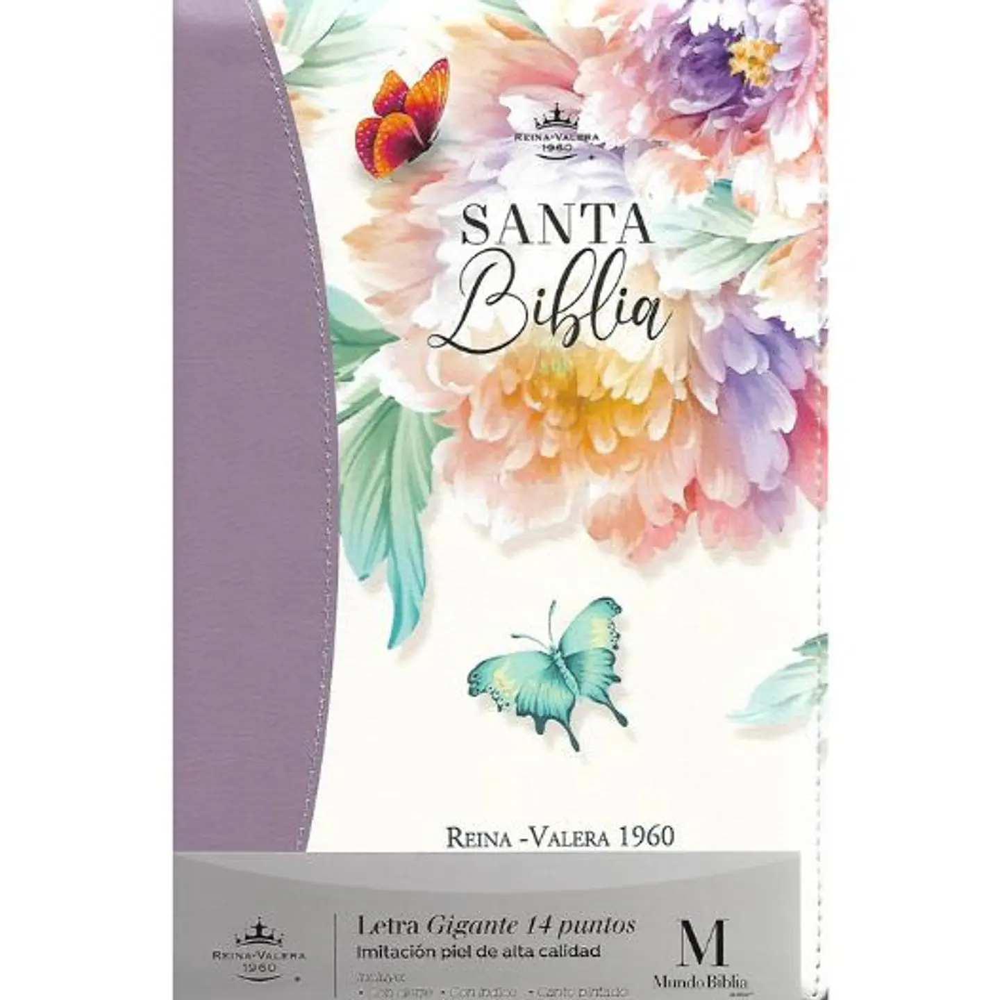 Biblia Rvr1960 Tamaño Manual Letra Gigante  Coleccion Jardin Lila 1