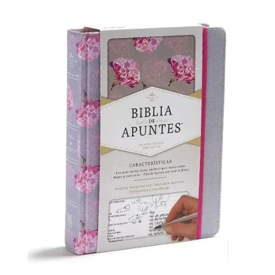 Biblia De Apuntes Rvr1960 Tapa Tela Estampado Flores 1