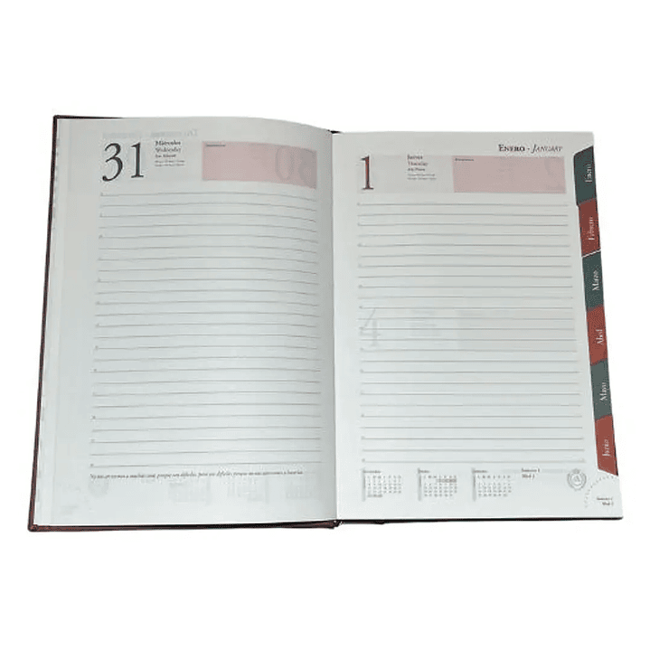 Agenda 2026 Ascott Presidente Clasica Negra  2