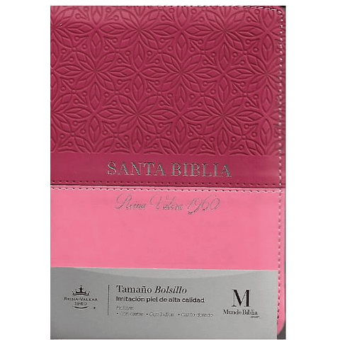 Biblia Reina Valera 1960 Con Cierre Tamaño Bolsillo Bicolor Rosada