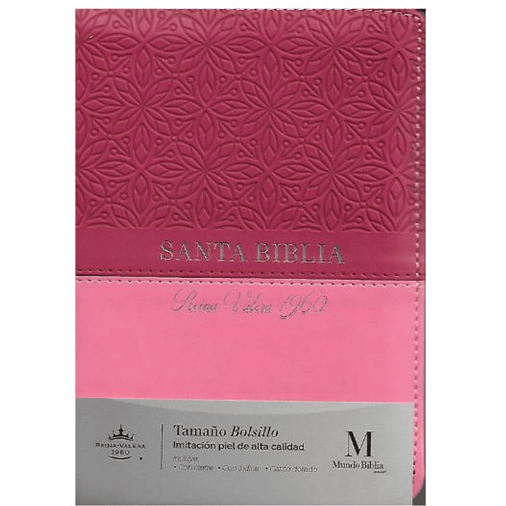 Biblia Reina Valera 1960 Con Cierre Tamaño Bolsillo Bicolor Rosada 1