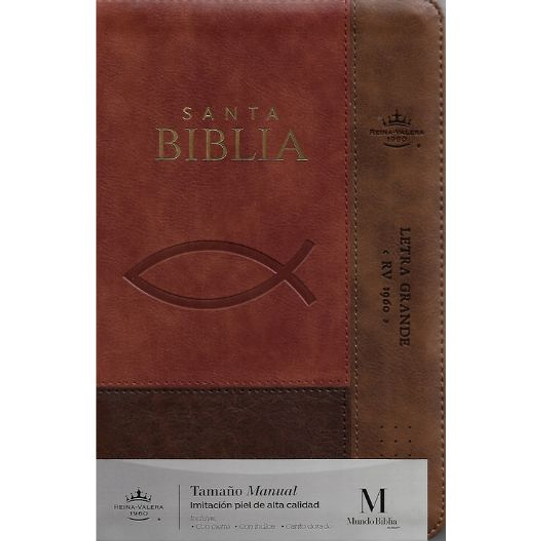 Biblia Reina Valera 1960 Letra Grande Tamaño Manual  Coleccion Inspiracion Cafe Pez 1