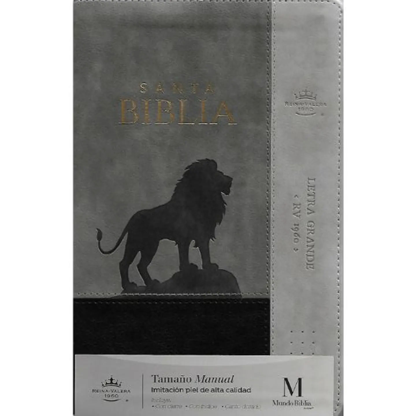 Biblia Reina Valera 1960 Letra Grande Tamaño Manual  Leon Negro Colección Inspiración 1